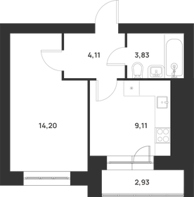 31,9 м², 1-комнатная квартира 3 900 000 ₽ - изображение 36