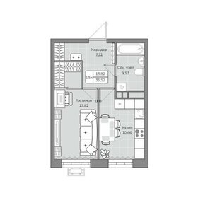 36,6 м², 1-комнатная квартира 6 784 680 ₽ - изображение 26