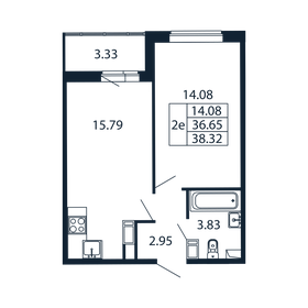 38,3 м², 1-комнатная квартира 7 263 888 ₽ - изображение 71