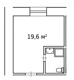 Квартира 19,6 м², студия - изображение 1