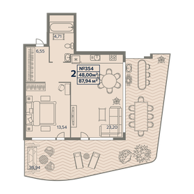 86,1 м², 2-комнатные апартаменты 18 072 600 ₽ - изображение 12