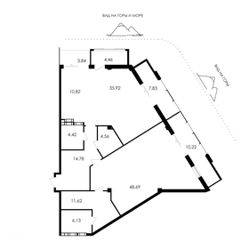 Квартира 163,3 м², 2-комнатные - изображение 1