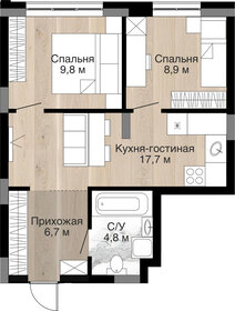 Квартира 47,9 м², студия - изображение 3