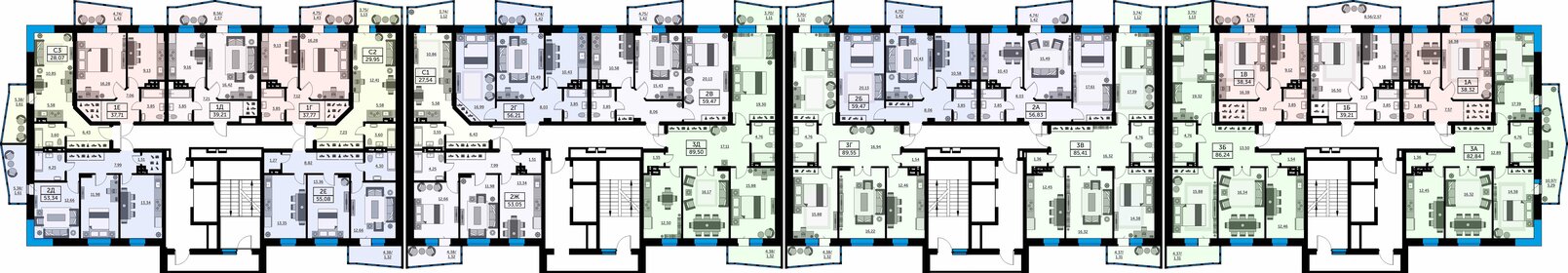 46 м², 2-комнатная квартира 5 350 000 ₽ - изображение 76