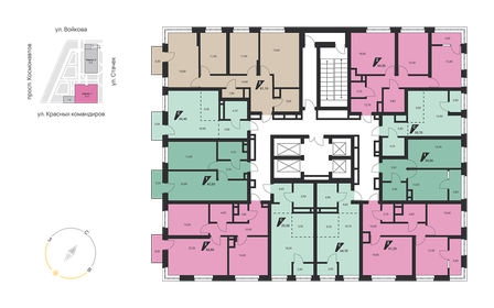 72 м², 2-комнатная квартира 9 550 000 ₽ - изображение 95