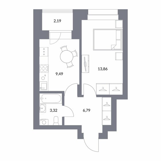 35,7 м², 1-комнатная квартира 8 600 000 ₽ - изображение 1