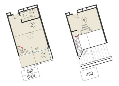 Квартира 89,3 м², 2-комнатные - изображение 1