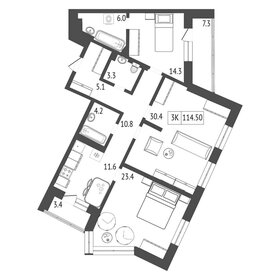 95 м², 3-комнатная квартира 14 262 000 ₽ - изображение 58