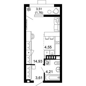 32 м², квартира-студия 6 600 000 ₽ - изображение 30