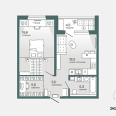 Квартира 53,7 м², 1-комнатная - изображение 4