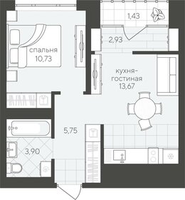 33,3 м², 1-комнатная квартира 3 900 000 ₽ - изображение 58