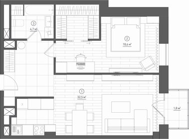 30,6 м², 1-комнатные апартаменты 10 900 000 ₽ - изображение 121