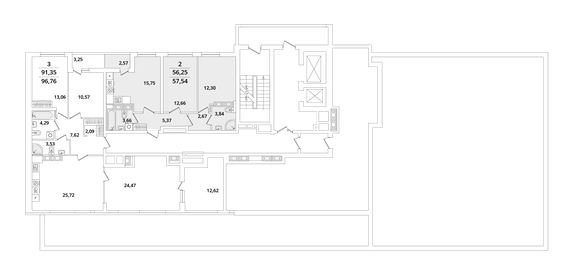 62,3 м², 2-комнатная квартира 8 350 000 ₽ - изображение 64