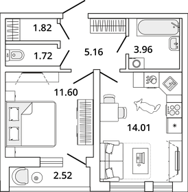 34 м², 1-комнатная квартира 9 250 000 ₽ - изображение 124