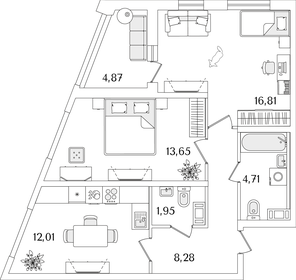62,1 м², 2-комнатная квартира 17 206 922 ₽ - изображение 75