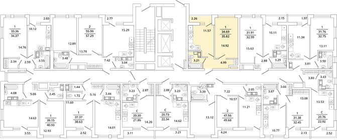 35,6 м², 1-комнатная квартира 10 676 667 ₽ - изображение 15