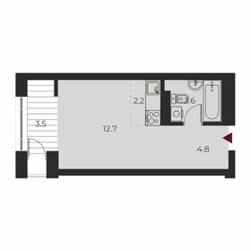 Квартира 26,8 м², студия - изображение 1