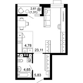 41,5 м², 1-комнатная квартира 8 432 620 ₽ - изображение 30