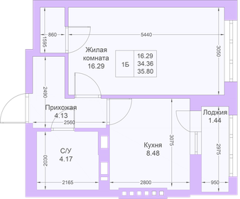 30 м², 1-комнатная квартира 6 300 000 ₽ - изображение 38