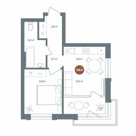 Квартира 38,2 м², 2-комнатная - изображение 1