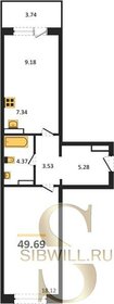 55,4 м², 1-комнатная квартира 7 999 999 ₽ - изображение 64