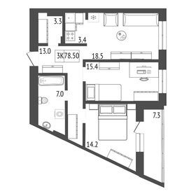12,1 м², квартира-студия 1 400 000 ₽ - изображение 90