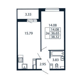 38,3 м², 1-комнатная квартира 7 263 888 ₽ - изображение 66