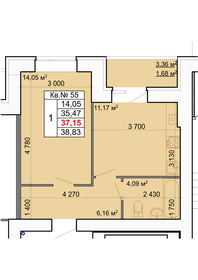 42 м², 2-комнатная квартира 1 800 000 ₽ - изображение 65