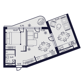 66,7 м², 3-комнатные апартаменты 17 456 824 ₽ - изображение 16