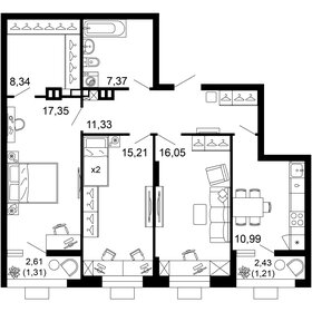 98,5 м², 3-комнатная квартира 15 990 000 ₽ - изображение 39