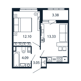 28,2 м², 1-комнатная квартира 7 950 000 ₽ - изображение 16