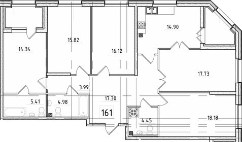 Квартира 137,5 м², 5-комнатная - изображение 1