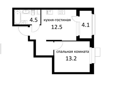 Квартира 38,8 м², 1-комнатная - изображение 1
