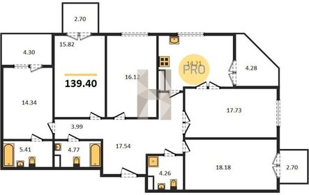 Квартира 139,4 м², 5-комнатная - изображение 1
