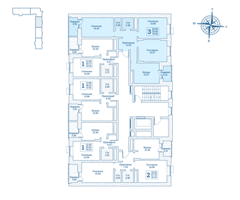 79,5 м², 3-комнатная квартира 8 627 920 ₽ - изображение 10