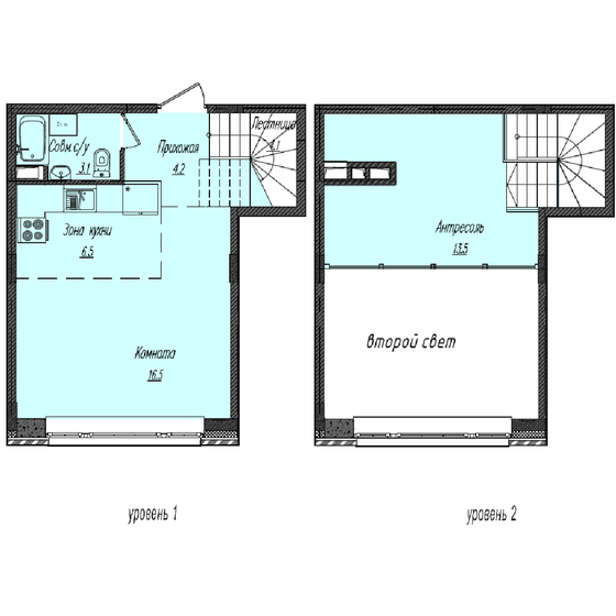 47,9 м², 2-комнатная квартира 15 088 500 ₽ - изображение 1