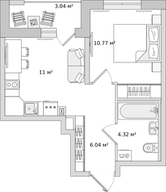 34,7 м², 1-комнатная квартира 5 200 000 ₽ - изображение 19