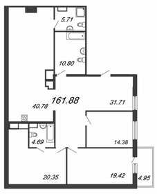 Квартира 162 м², 3-комнатная - изображение 1