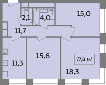 Квартира 78,1 м², 3-комнатная - изображение 1