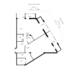 Квартира 163,5 м², 2-комнатные - изображение 1