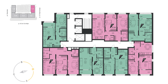 48,3 м², 1-комнатная квартира 13 000 000 ₽ - изображение 117