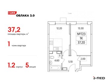 37,4 м², 1-комнатная квартира 10 029 360 ₽ - изображение 61