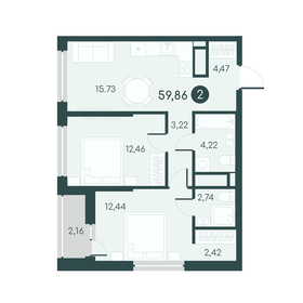 62,7 м², 3-комнатная квартира 5 500 000 ₽ - изображение 89
