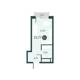 20 м², квартира-студия 3 000 000 ₽ - изображение 64