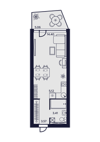 30,9 м², 1-комнатные апартаменты 9 915 444 ₽ - изображение 16