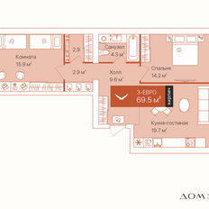 Квартира 69,5 м², 2-комнатная - изображение 4