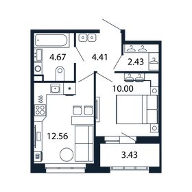 33,3 м², 1-комнатная квартира 8 300 000 ₽ - изображение 112