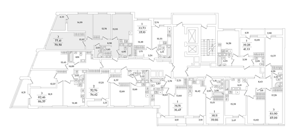 Квартира 79,6 м², 3-комнатная - изображение 2