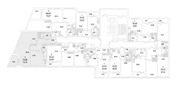 Квартира 73,7 м², 2-комнатная - изображение 2