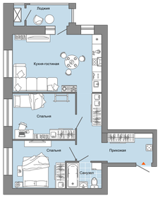 70 м², 3-комнатная квартира 7 242 126 ₽ - изображение 18